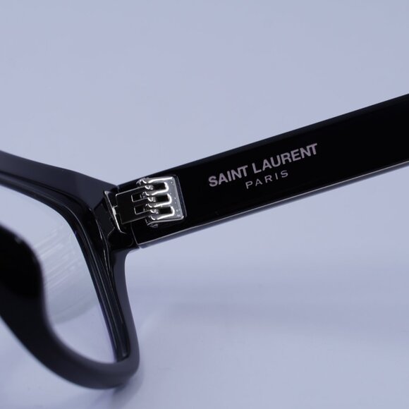 Saint Laurent SL789 JACQUES OPT 001 Eyeglasses Shiny Black 47mm Square Frame - Picture 6 of 10